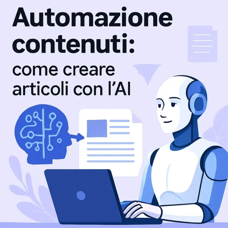 Automazione contenuti: come creare articoli con l’AI